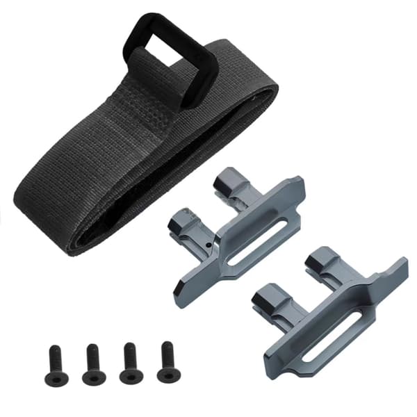 RC bil batteriholder aluminiumslegering batterifeste med stropp for Maxx 1/10 RC biler