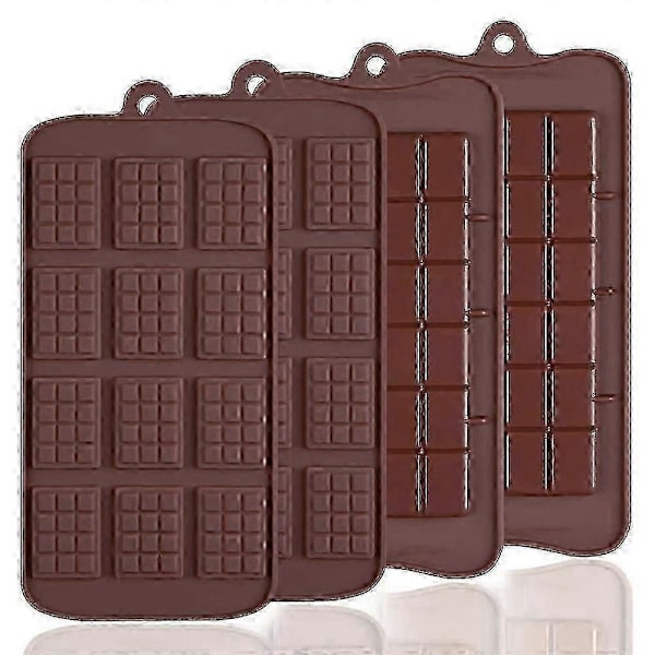4-pack Chokladform, 12-håls Non-stick Silikonform för Godis