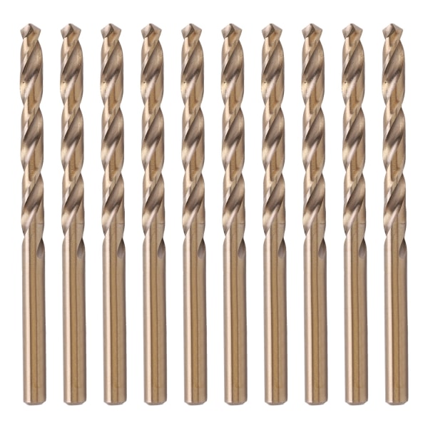 10 stk. Twist Drill Bit HSS lige skaft stålbor Metal Hardware Værktøjer Tilbehør 5,2 mm