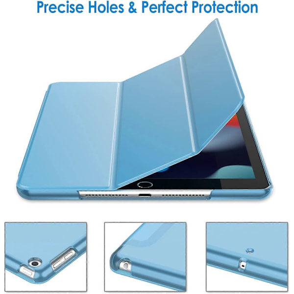 Etui til iPad 10.2-tommer (2021/2020/2019 Model, 9./8./7. Generation), Auto Vågn/Sov Cover (Blå)