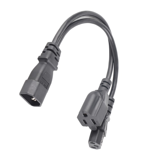 C14 han til C13 Nema 5-15R hun Y splitter strømledning 1 i 2 ud 10A 250V vandtæt strømforlænger adapterkabel
