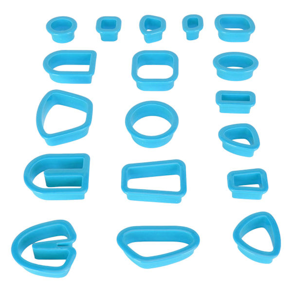 Polymer Clay Cutters Set Örhängen Krokar Kort Hoppa Ringar DIY Clay Örhängen Cutters Kit för smycken gör blå