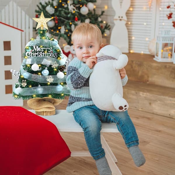 18 tommer/24 tommer LED-belyst Mini Juletræ Juleborddekorationer Julelys