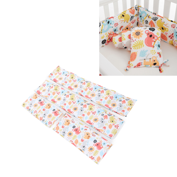 Soft Security Baby Bed Rail Guard - 4 stk, forsterket kollisjonsvern, småbarnsrekkverk