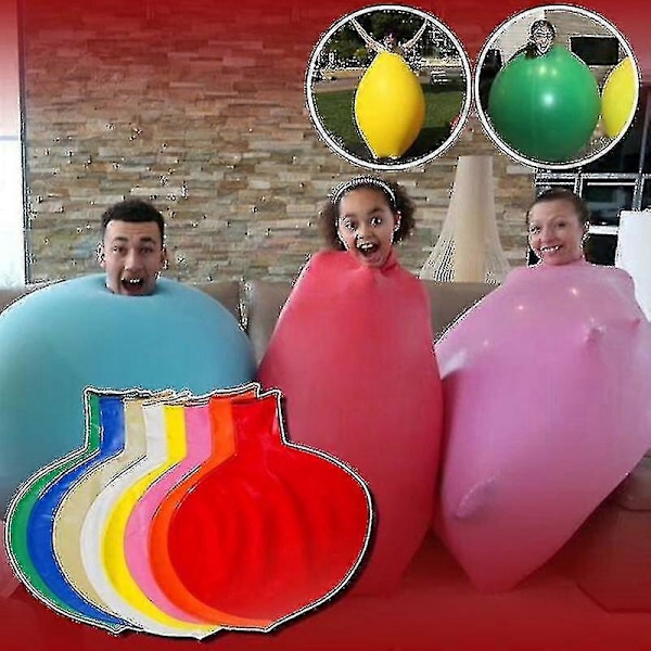 Jätte Människoballong 91 cm Runda Ballonger Extra Jumbo Tjock Jätte Latex Ballong-EE -GSL Blå