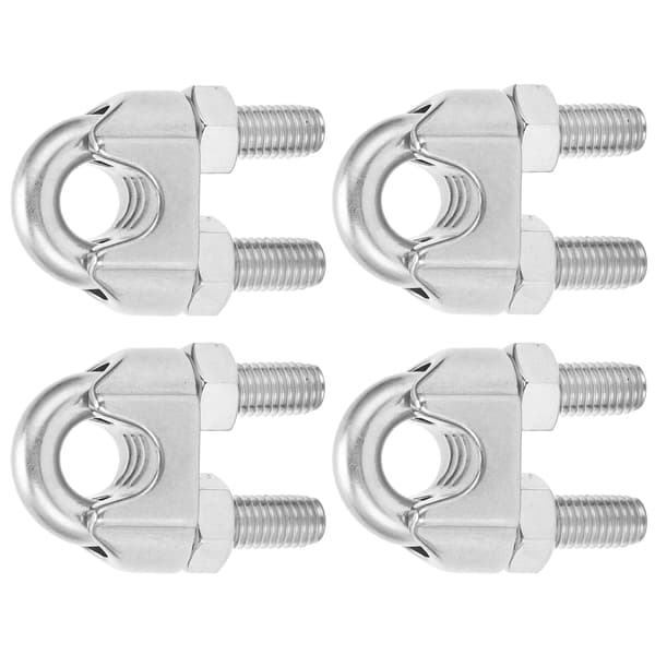 4 stk. 9/16 tommer M14 rustfrit stål wirekabelklemme U-bolt sadelbefæstelse