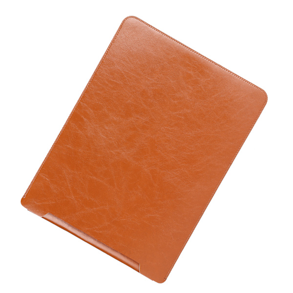 Bærbar Sleeve Taske Mikrofiber Notebook Computer Beskyttende Foringspose Tilbehør til MacBook Pro Lys Brun