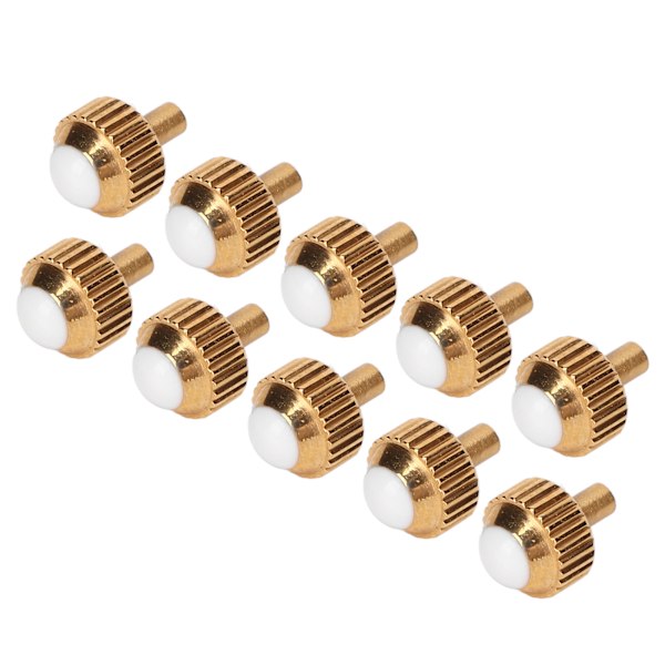 10st Watch Crown Reservdelar Noctilucence Rostfritt stål Byte av watch Tillbehör Guld 4,0 mm