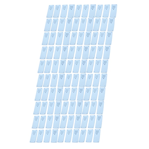 100 kpl käsintehtyjä etikettejä mikrokuidusta, kestävä, selkeä painatus, sileä, kätevä ommella, 02