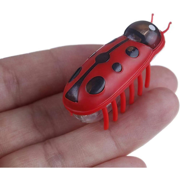Mini Elektronisk Robot Skalbagge Katt Leksak - Interaktiv och Pedagogisk Rolig Leksak för Innekatter och Kattungar - 2-pack