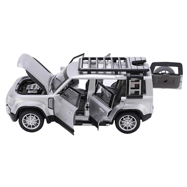 1:24 Maastoauto Metallimalli Metalli Vetopalautusauto Lelua Äänellä ja Valolla Lapsille Pojalle LahjaHopea