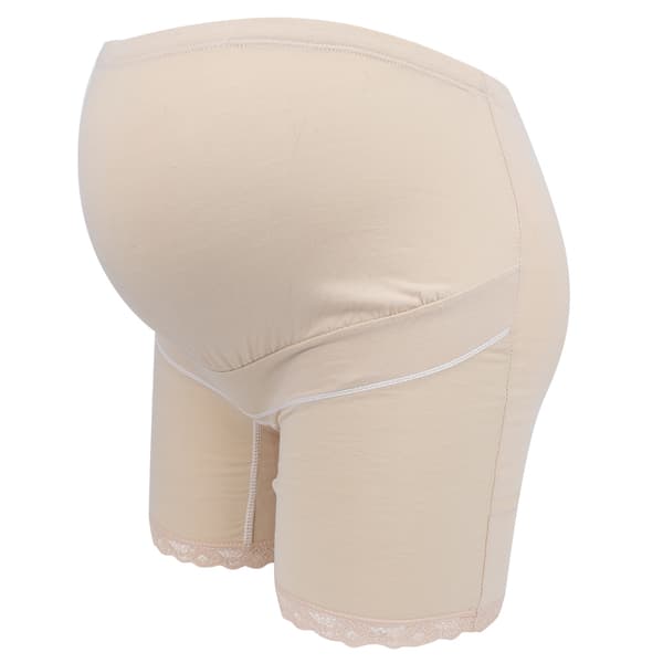Gravid Kvinna Hög Midja Säkerhetstrosor Mjuka Elastiska Justerbara Boyshorts Underkläder Hudfärg XL