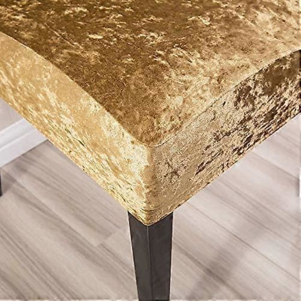 Tjockt sammetsöverdrag för stolar, elastiskt stretchöverdrag guld 24\"