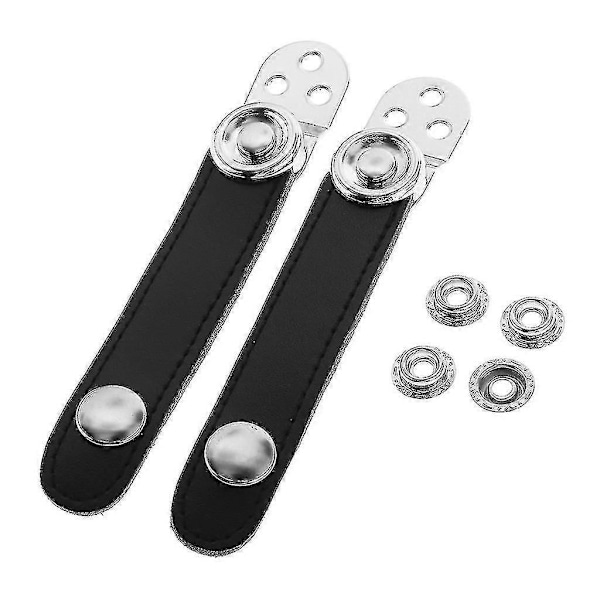 2 Stycken PU Läder Dragspelsbälg Remhållare Spännen Remmar Dragspel Blåsinstrument Delar Tillbehör 8.4cm