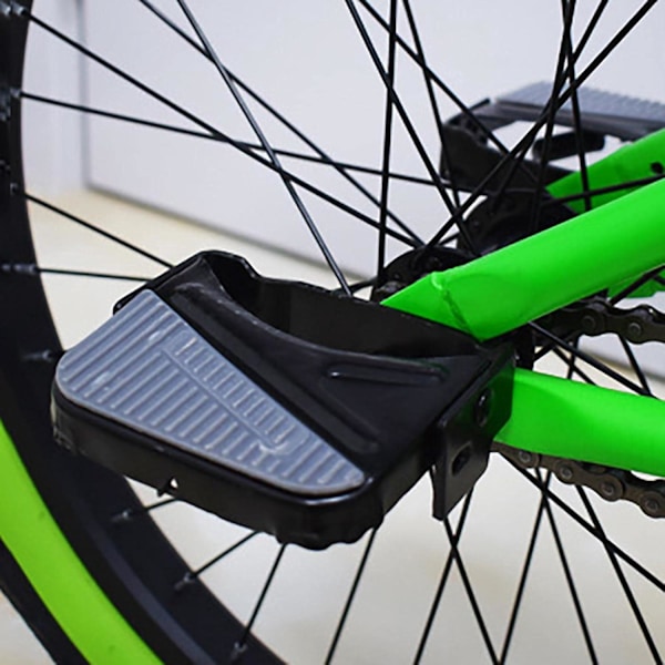 Pedal, cykelpedal, sammenklappelig fodpedalbeslag | Fodpedal i stål, børnefodpedal, stift, bagpedal (1 par) sort