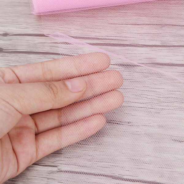 Tulle-rulla Tulle-verkkorullat pöytähameen ompeluun askarteluun hääjuhliin (vaaleanpunainen)
