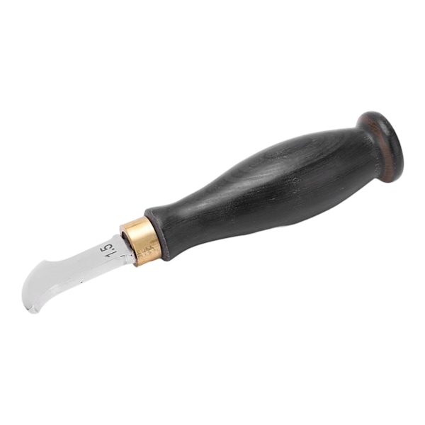 Lädercreaser Ergonomisk design 304 Rostfritt stål Sandelträhandtag Spegelpolerad Läderremskärare 1,5 mm