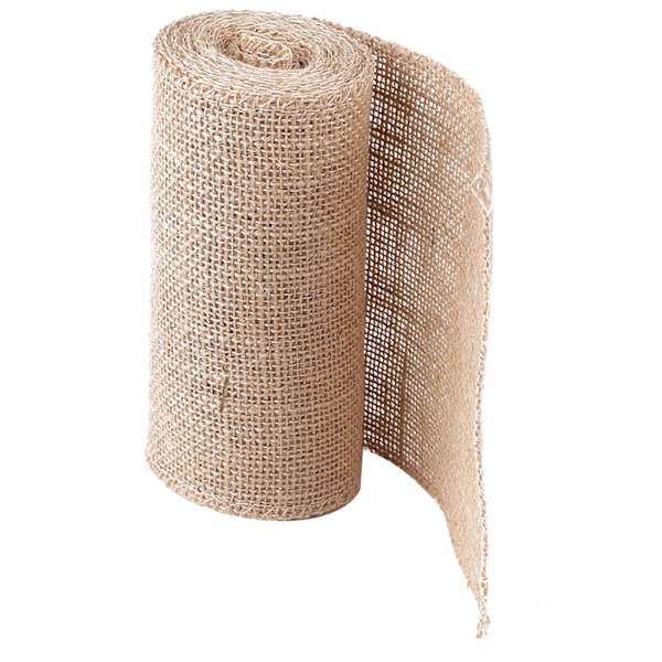 Jute Hessian tyg för att göra julfestprydnader (bredd: 15 cm)