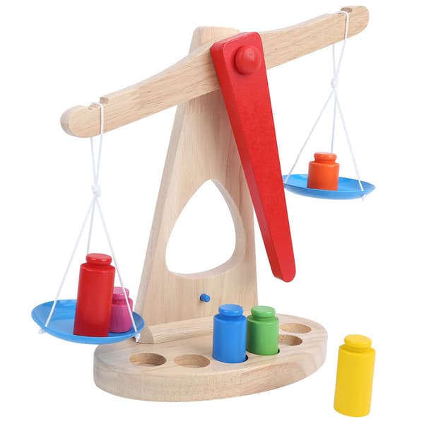 Trævægte Vægt Pædagogisk Børn Kid Børnehave Matematik Undervisningslegetøj