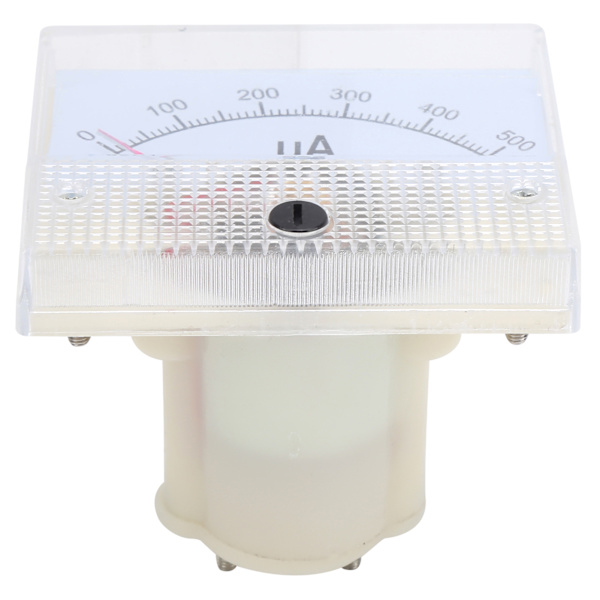 85C1 DC 0~500UA ABS Pointer Amperemeter Ampere Meter Panel Høy Nøyaktighet Strømmåler