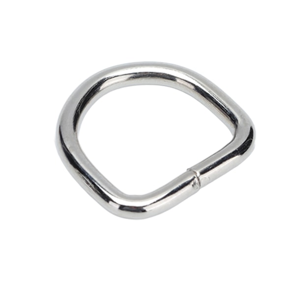 50 stk D-ringer i premiumjern, solide, holdbare, falmefrie, utsøkte, brede bruksområder, metall D-ringer for vesker, klær, lommebok, sølv 2x11x11mm