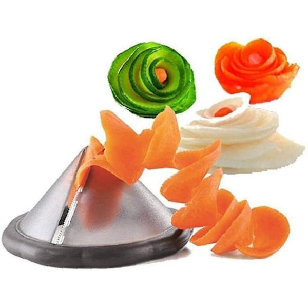 Grå spiralizer för grönsaker i köket - Perfekt verktyg för att skära och skära morötter, gurkor och mer