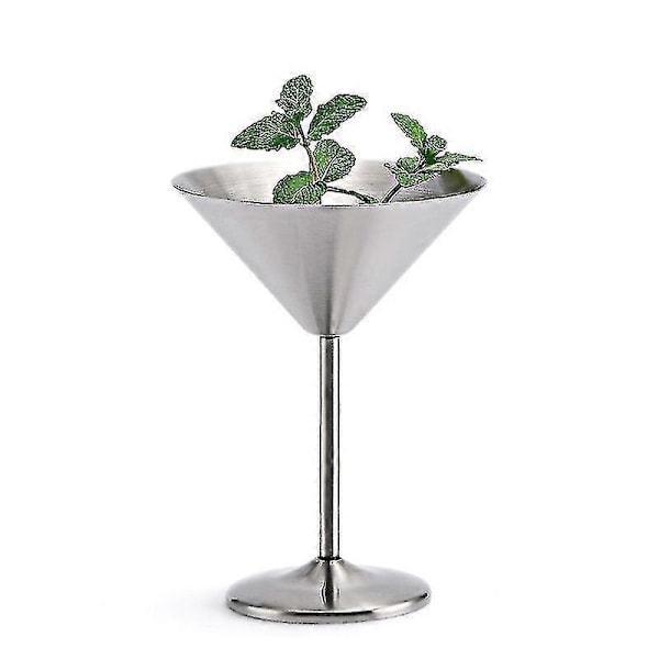 Martiniglass i rustfritt stål, metallmartiniglass, utendørs martiniglass med stett for ferie bryllup, 1 stk kobberbelagt