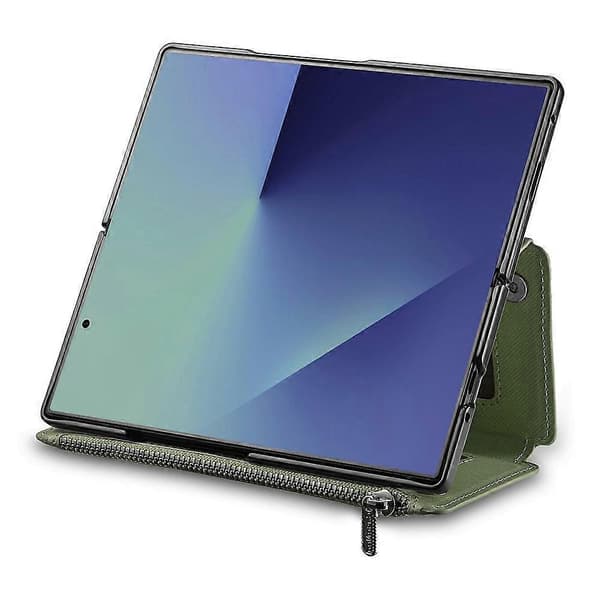 Compatible with Samsung Galaxy Z Fold8 Ultra Magnetic Case Detachable Wallet Stand Fabric Texture Leather + PC + TPU Phone Case Green