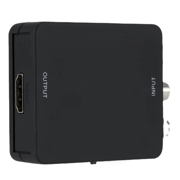 AV til HD Multimedia Interface Konverter HD 1080P Plug and Play Stabil RCA til HD Multimedia Interface Adapter Sort