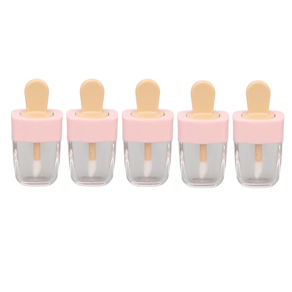5 stk. 5 ml tomme læbeglasrør isformet forhindrer lækage DIY læbeglasbeholder