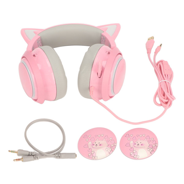 Peliheadset Kissan korva kuulokkeet 3 Ääniefekti Ergonomiset mikrofonilla lapsille aikuisille