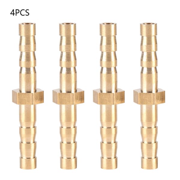 4 stk 4--4mm Messingkobling Slangehale Reduksjonspluggkobling