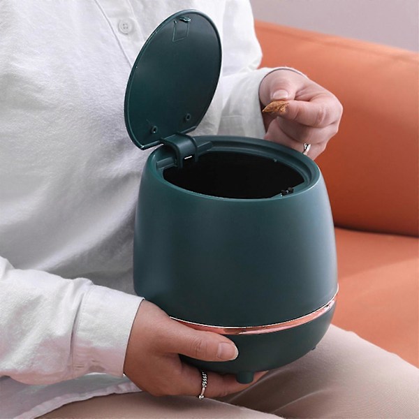 Mini søppelbøtte med lokk - Mini søppelkurv for skrivebord