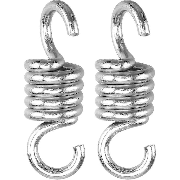 2 Stycken Fjäderhängmatta Fjäder, Hängande Stol Fjäderhängmatta, Gungstolsfjäder (silver)_SZXM