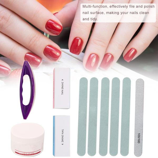 Kantfil Kit Manikyr Pedikyr Poleringsblock Nagelkonst Nagelvård Tillbehör Set 5st/set