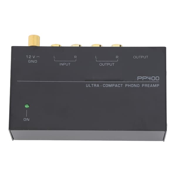 PP400 Phono Preamp Ultra Compact Phono platespillerforforsterker for platespiller 100‑240V US Plug