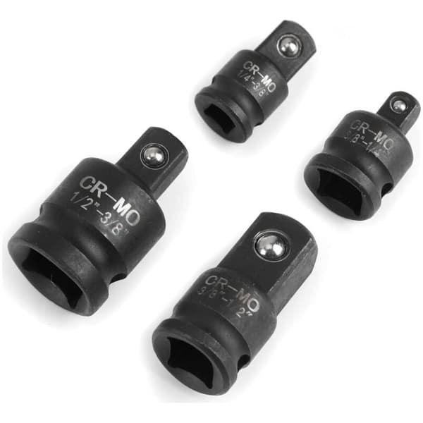 – 1/4\" til 3/8\" og 3/8\" til 1/2\" pipeadapter – Krommolybdenstål – For momentnøkler og driller – Maksimal fleksibilitet