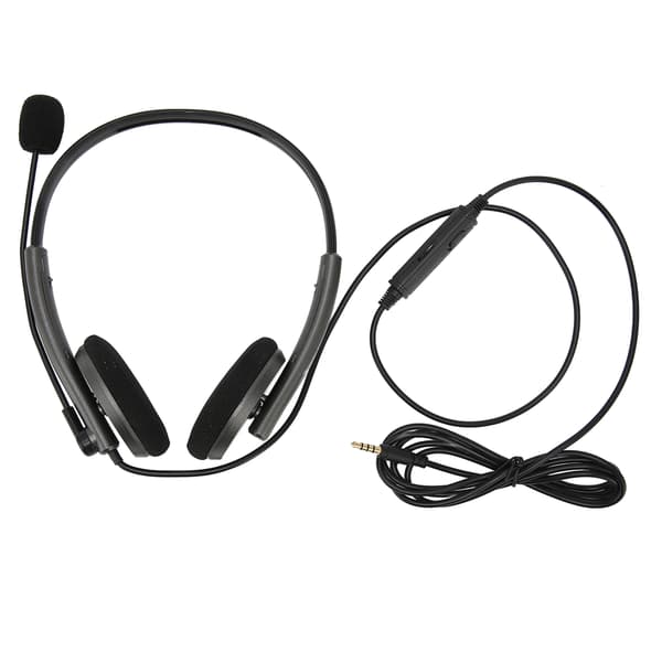 Kundesenter Headset Multifunksjonell Stilig Støyreduserende HD-samtale Hørselvern Telefon Headset Space Gray Enkel 3,5 mm
