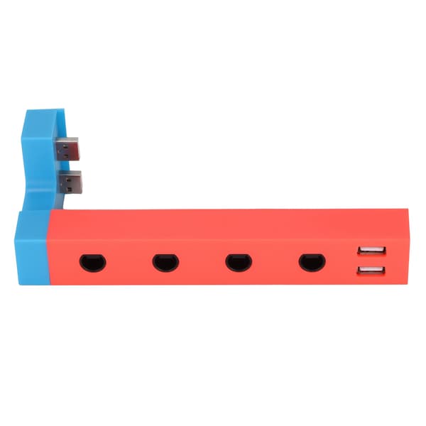 Kablet controlleradapter Bærbar 4-ports adapter med 2 USB-porte Holdbart spiltilbehør til GameCube