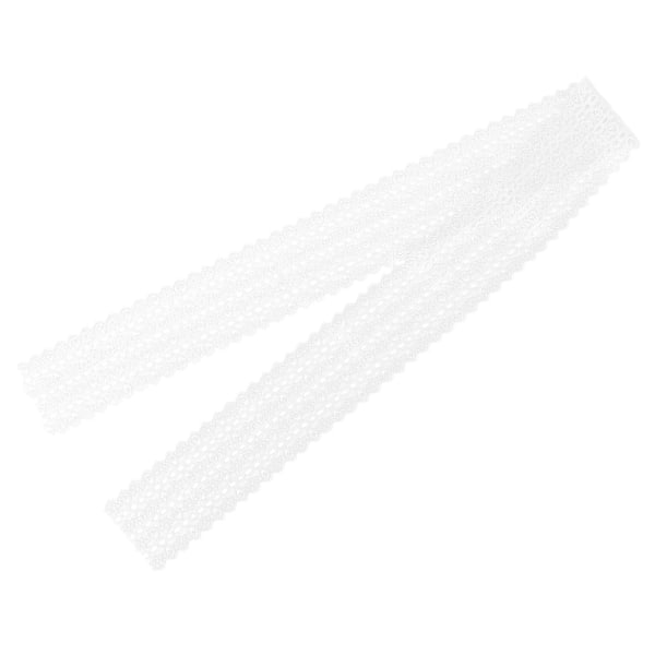 Vit spets 10 meter 6cm/2,3 tum bred bandkant blommönster spets för pannband kläder presentinslagning