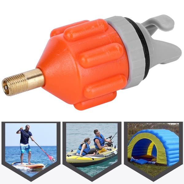 2 stk. Luftpumpe Inflator Surfbræt Paddle Board Kano Adapterhoveder Tilbehør orange