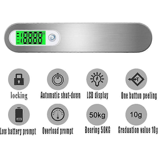 2025 Ny Elektronisk Bagagevåg, Portabel Bagagevåg, LCD-skärm Formad Digital Elektronisk Resväska