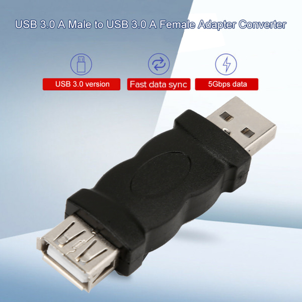 5 stk 5 Gbps højtransmission USB 3.0 A han til USB 3.0 A hun adapter konverter