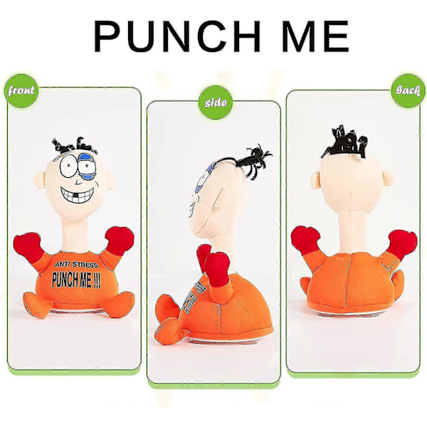 Rolig Punch Me Skrikande Docka, anti-stress Punch Me Docka, Boxningsleksak Kreativ Ventil Skrikande Docka, Interaktiva Skrivbordsleksaker Med Ljud Stanssäck Stres