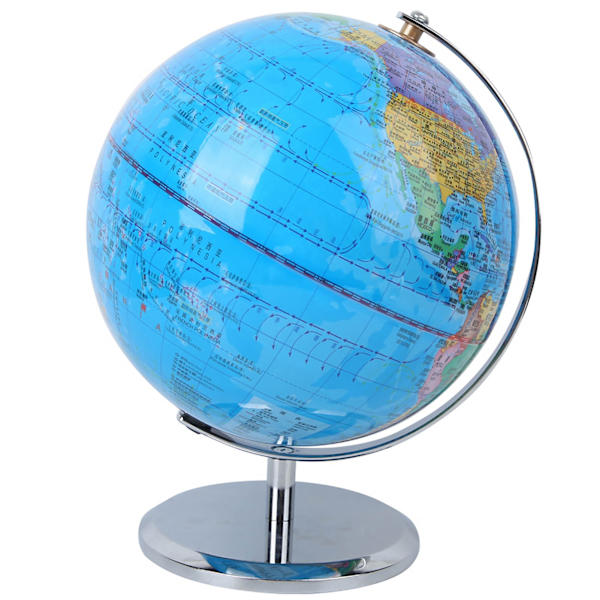 20cm Globe Opetustarvikkeet Pöytäsisustus Opetuslelu LED-valolla20 tähtikuvioita kevyellä ja metallipohjalla