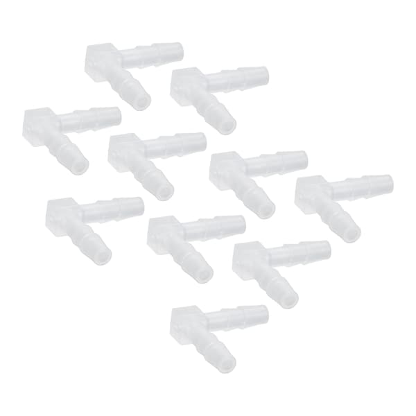 10 stk. Albue Slange Studs Plastik Fitting 90 Grader Lige Barb Joint Adapter L Form til Akvarium 4mm