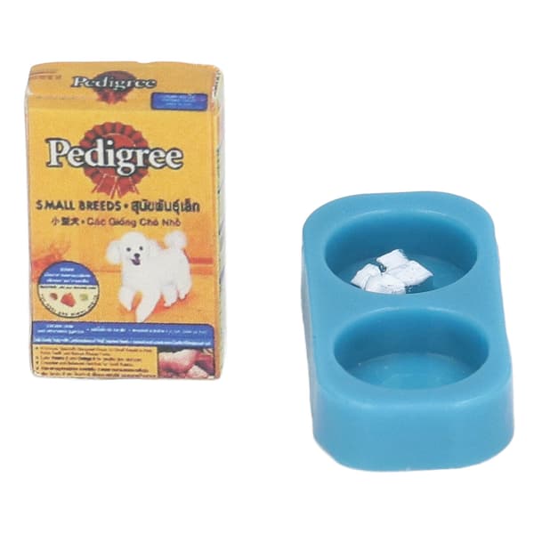 Mini kæledyrsfodermodel 1:12 simulering livsscene levende delikat miniature kat hundefoder dukkehus tilbehør hundefoder