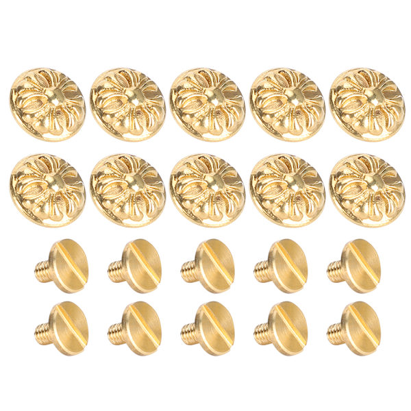 10 set chrysanthemum nitar läderhantverk nitar 10mm dekoration knapp DIY tillbehör