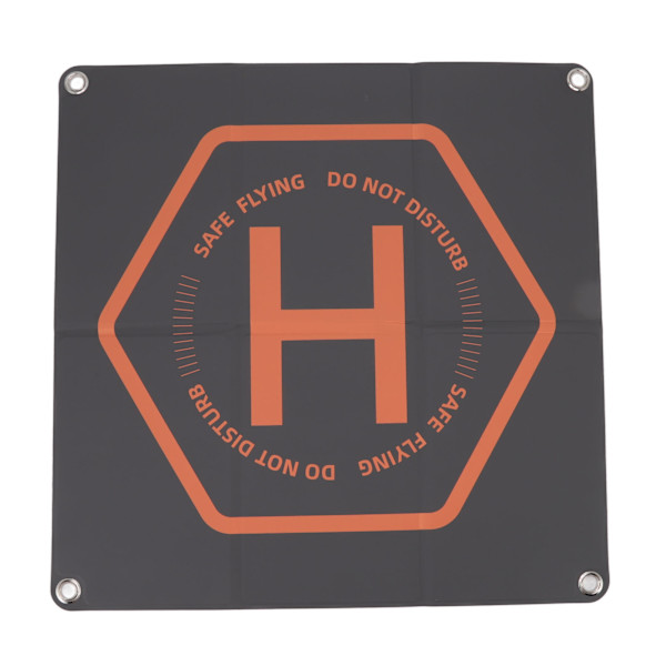 Drone Landing Pad Dobbelt Farve Sikkerhed Advarselsslogan Design 50cm Kvadrat Vandtæt Drone Parkering Apron Pad