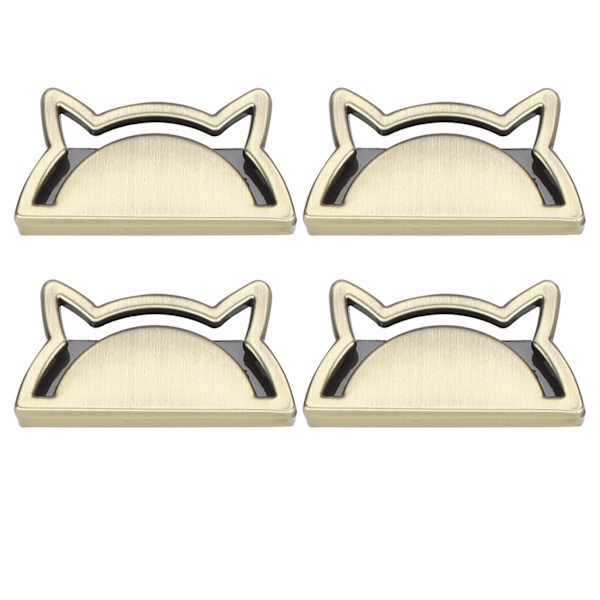 4 Set Metall Dekorativt Spänne Katt Klämma Stopper Läder Varor Bagage Jeans DIY Tillbehör Brons B01-51-52058